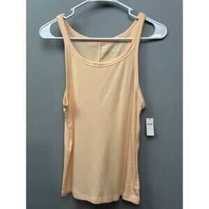 Aerie‎ Tank Top Womens Large Peach Ribbed Sleeveless Soft Knit Lightweight Shirt